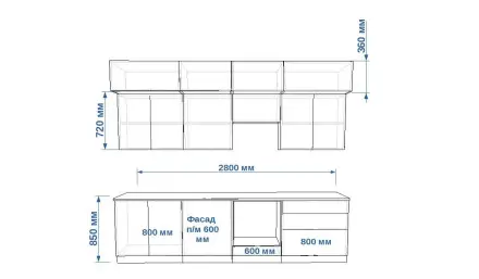 Белый глянец - 22 (2800 мм)