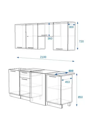РоялВуд Голубой Прованс - 8 (2100 мм)